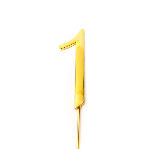Gold Metal Number 1 Cake Topper - Click Image to Close